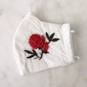 Handmade Embroidered Pocket Filter Face Mask